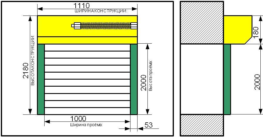 Схема монтажа роллетных ворот